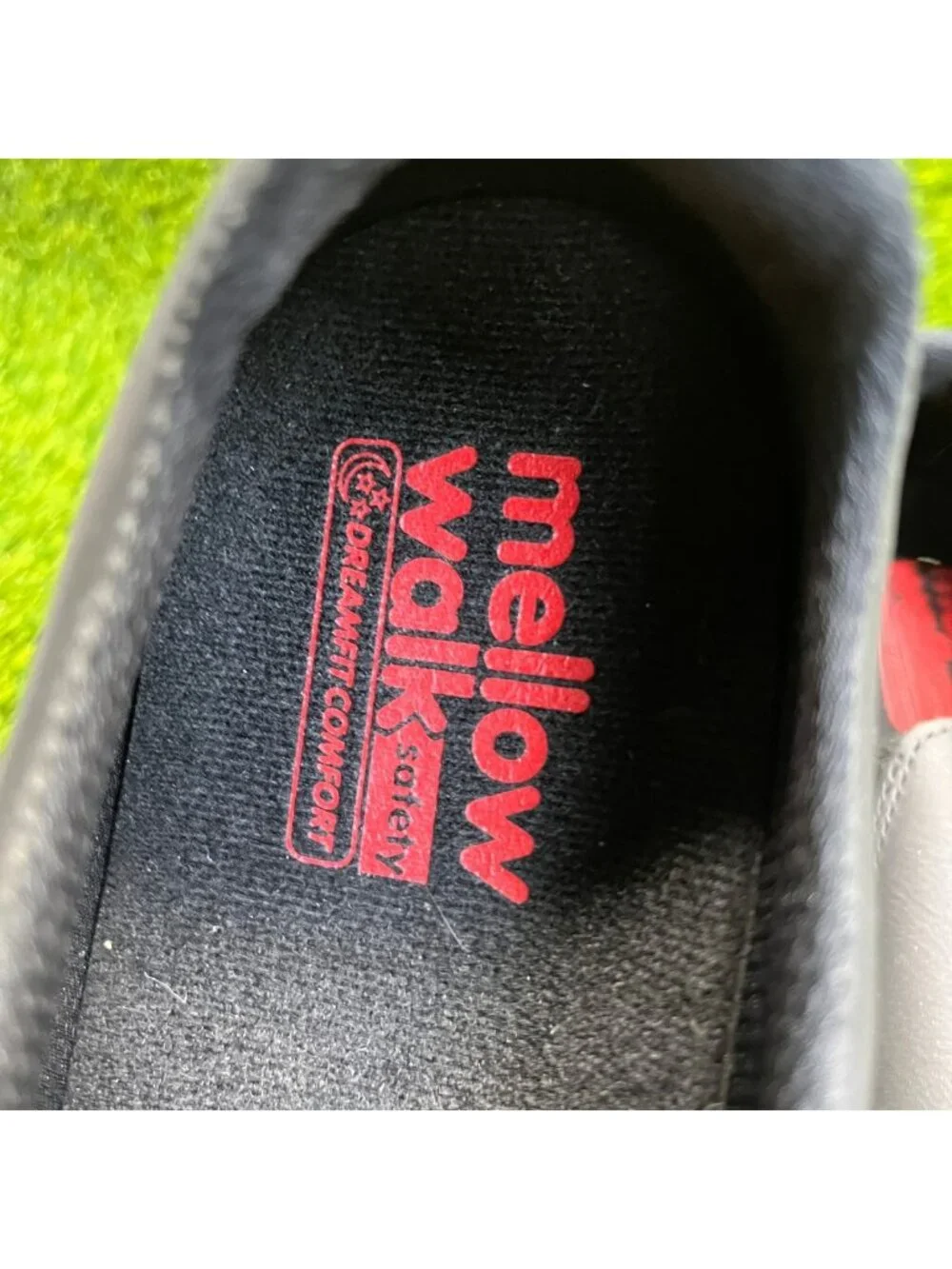 Mellow Walk Owen Mens Size 10EE Black Leather Steel Toe Safety Slip-On Shoes